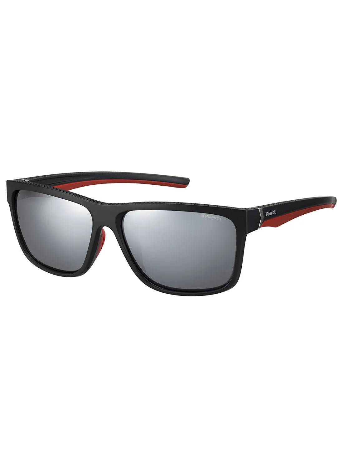 Polaroid Polarized Rectangular Eyewear Sunglasses PLD 7014/S      BLACK RED 59