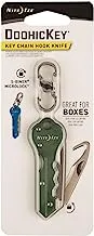 Nite Ize Doohickey Key Chain Hook Knife, Green, Packaging May Vary