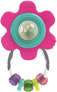 Infantino SPIN & RATTLE TEETHER for baby from 3M+ Pink 1 Count (Pack of 1)