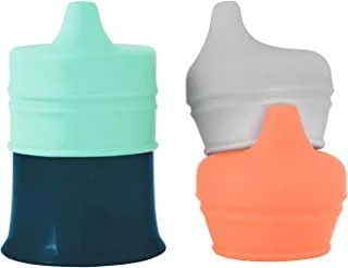 Boon -Snug Stretchy Silicone Reusable Spout Lids Spout with containers - Boy