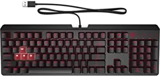 Hp Omen Encoder CUStomizable Mechanical Gaming Keyboard With Cherry Mx Brown Keys, Full N-Key Rollover, Led Backlit, Usb, En-Ar Keyboard (6Yw75Aa)