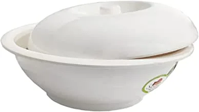 Servewell r-0110 round serving bowl with lid, 15 cm size, white