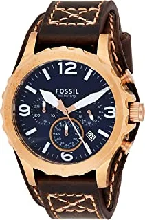 Fossil Watch for Men, Leather Band, Chronograph, JR1505