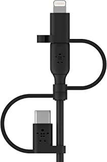 كابل بيلكين يونيفرسال (3 في 1 USB-C ، Lightning ، كابل شحن Micro-USB) شحن الهواتف الذكية ، الأجهزة اللوحية ، باور بانك والمزيد (3.3 قدم / 1 متر)