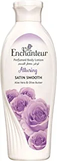 Enchanteur Satin Smooth - لوشن مغري بخلاصة الصبار وزبدة الزيتون للبشرة الناعمة الساتان ، لجميع أنواع البشرة ، 250 مل