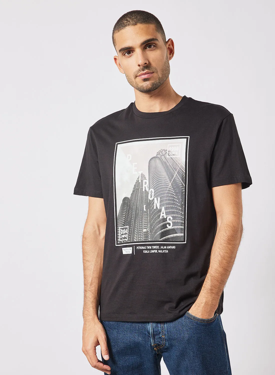 ONLY & SONS Image Print Cotton T-Shirt