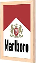 LOWHA Marlboro red Wall Art with Pan Wood framed Ready to hang for home, bed room, office living room Home decor hand made wooden color 23 x 33cm By LOWHA