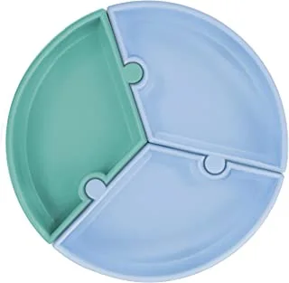 Minikoioipuzzle Plate - Green/Blue