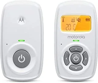 جهاز مراقبة الطفل الصوتي الرقمي Motorola Step-Up مع عرض درجة حرارة الغرفة - أبيض