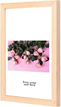 LOWHA love rose Wall Art with Pan Wood framed Ready to hang for home, bed room, office living room Home decor hand made wooden color 23 x 33cm By LOWHA