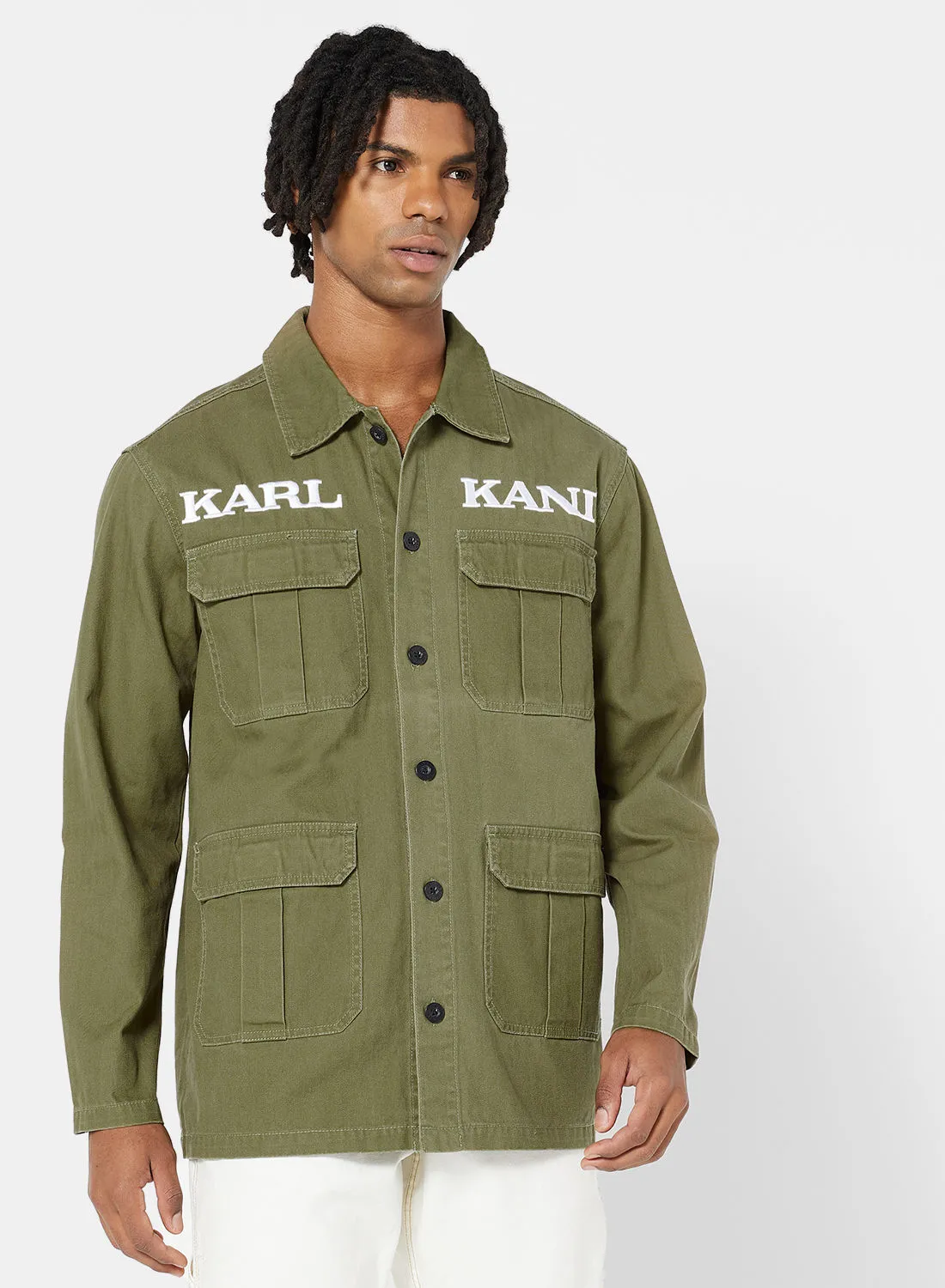 Karl Kani Retro Utility Shirt Jacket Green