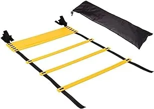 SKY-TOUCH Agility Ladder قابل للتعديل سلم سرعة قابل للتعديل لكرة القدم كرة القدم واللياقة البدنية وأقدام التدريب السريع مع حقيبة التخزين (4M 8 Rung) أصفر
