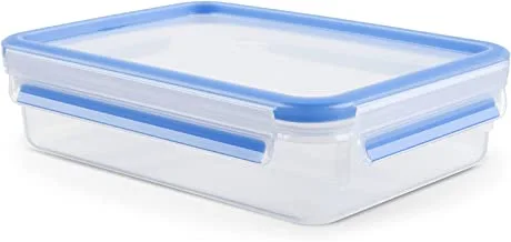 Tefal K3021412 MasterSeal Fresh Box ، حاوية تخزين الطعام البلاستيكية ، تحافظ على الطعام طازجًا لفترة أطول ومقاومة للتسرب بنسبة 100 في المائة ، 1.2 لتر
