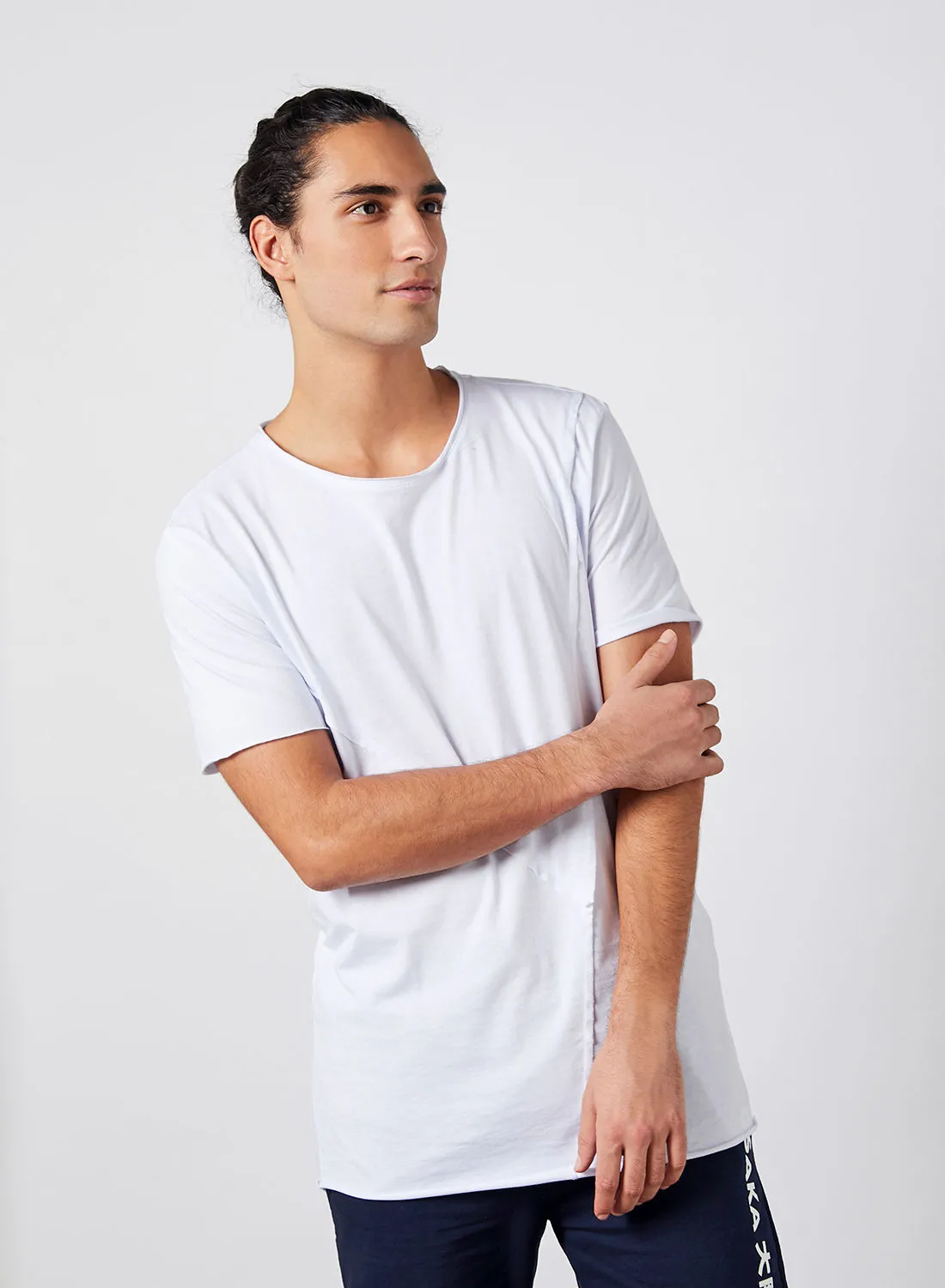 trendyol Side Zipper Detailed T-Shirt White