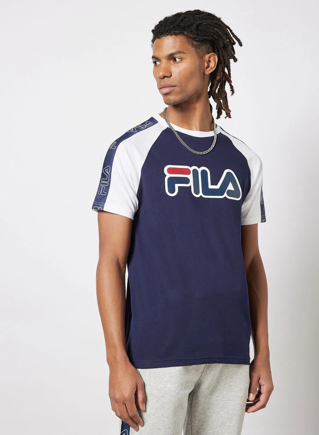 FILA Logo Tape Raglan T-Shirt