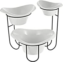 Harmony On Rack Serving Bowls Set - 3 Pieces - White