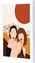 LOWHA people poster 12 Wooden Framed Wall Art painting with White frame 23x33x2cm By LOWHA