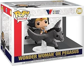 Funko POP Ride Super Deluxe: Wonder Woman 80th - Wonder Woman on Pegasus, Multicolor (54989)