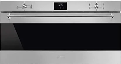 Smeg 90cm Built-in Thermo Ventilated Electric Multifunction Oven, Stainless Steel