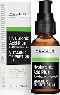YEOUTH Best Anti Aging Vitamin C Serum with Hyaluronic Acid & Tripeptide 31 Trumps ALL Others.