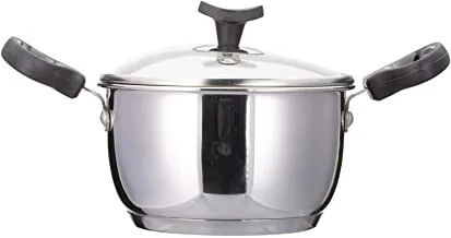 Crystal Stainless Steel Induction Bottom Casserole - Silver