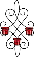 Harmony Glass Candle Holder With Metal Hanger - 3 Piece Set