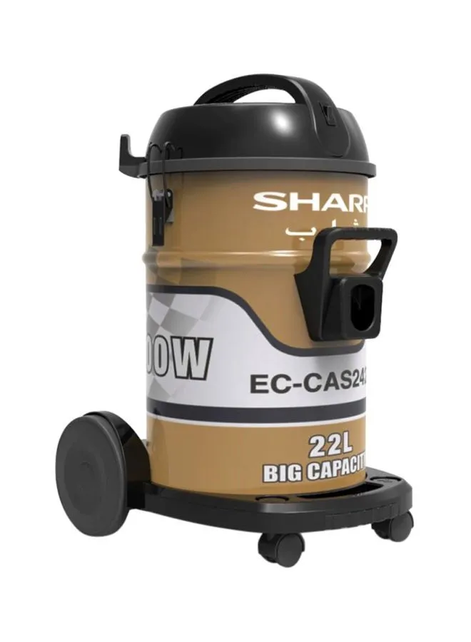 SHARP Vacuum Cleaner Drum 22L 2400W 22 L 2400 W EC-CAS2422-Z Gold/Black