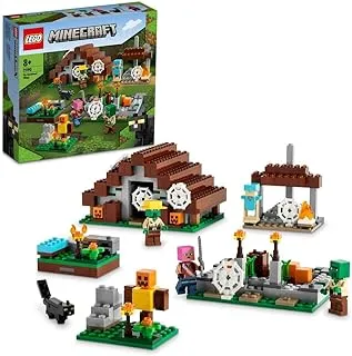 LEGO 21190 Minecraft The Abandoned Village Construction Set With Zombie Hunter Campsite, Workshop, House and Farm Toy, Plus Villager and Cat Figures, Creative Gifts for Kids, Boys & Girls