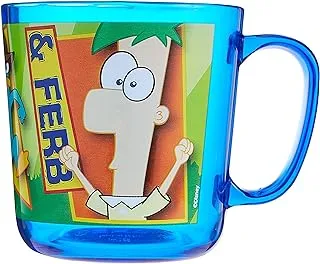 Joy Toy 734405 350 ml Phineas and Ferb Acrylic Cup, Green and Blue