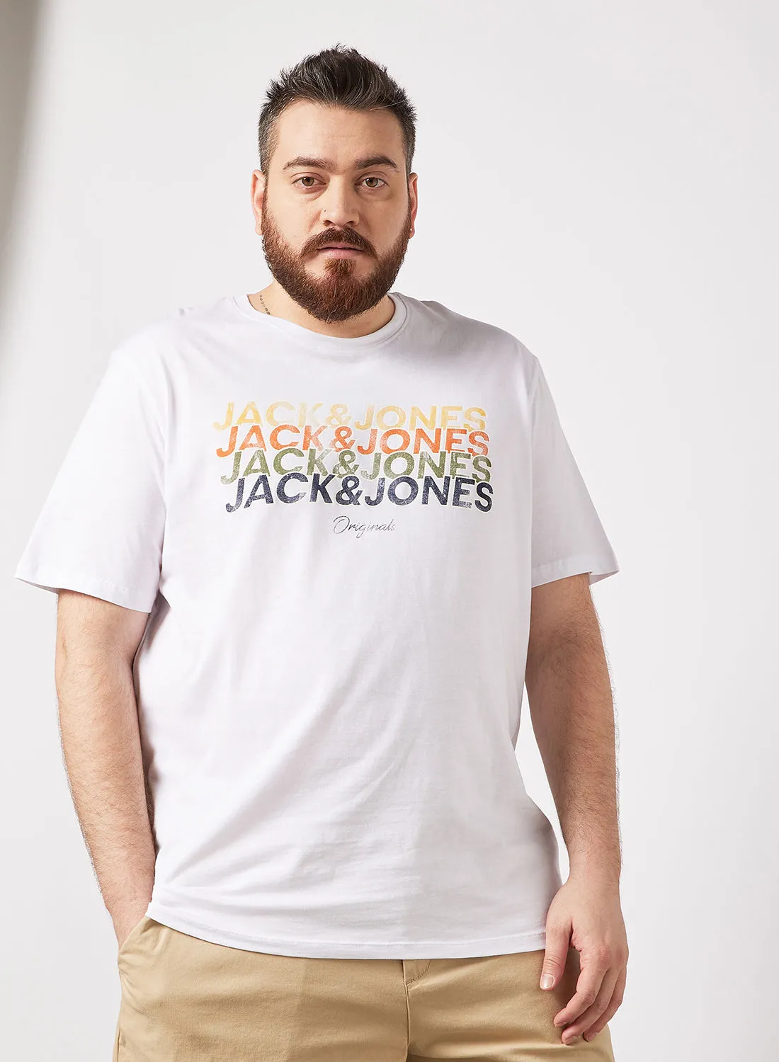 JACK & JONES Plus Size Logo Print T-Shirt