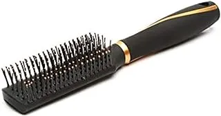 Cecilia Individual Hair Brush is Rectangular and Large Black/Gold