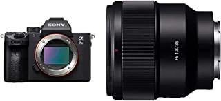 Sony-Ilce7M3 Black Alpha A7 Iii Body Only, Full Frame Mirrorless Camera & Sel85F18 85mm F/1.8-22 Medium-Telephoto Fixed Prime Camera Lens, Black