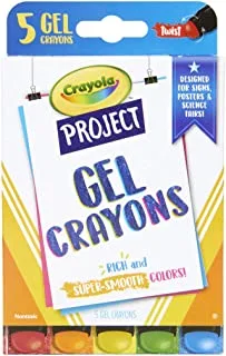 Crayola Gel Crayons, Assorted Colors, Art Supplies, 5 Count