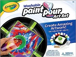 Crayola Washable Paint Pour Art Set 20 Piece, Multicolour