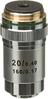 Bresser 20x Magnification Objective DIN Lens 23.2 mm Lens Diameter Silver