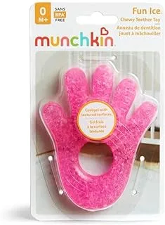 Munchkin Fun Ice Chewy Teether - Pack of 1- Pink hand