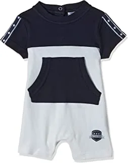 MOON 100% Cotton Short Sleeves Romper3-6M Blue - Navy Sports