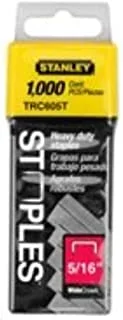 Stanley TRC605 Heavy Duty Wide Crown Staples 1000-Pieces, 8 mm Size