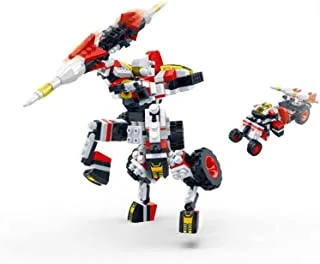BanBao Mech II Crimson Knight 2 in 1 Transforming Constructor 255-Pieces Set, Multicolour