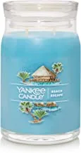 Yankee Candle Beach Escape Scented, Signature 20oz Large Jar 2-Wick Candle, Over 60 Hours of Burn Time