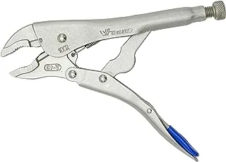 VTOOLS 10 Inch Heavy Duty Locking Pliers, Chrome Vanadium Steel, Curved Jaw Locking Pliers with Wire Cutter, VT2151