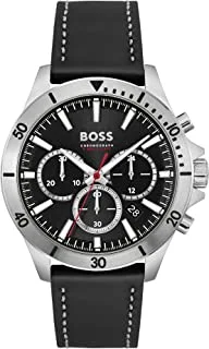 Hugo Boss Men's Black Dial Black Silicone Watch