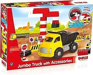 Dolu Dumper Truck with Building Bricks - For Ages 3+ years Old - Multicolored