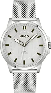 Hugo Boss #FIRST MEN's SILVER WHITE DIAL, STAINLESS STEEL WATCH - 1530299
