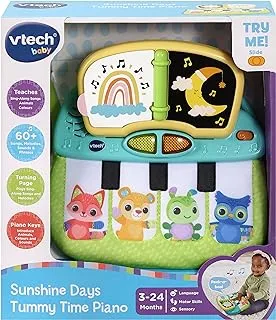 VTech - بيانو Sunshine Days Tummy Time | لعبة تنموية وتفاعلية للأطفال مع الأصوات والموسيقى | للأولاد والبنات ، مناسب للأعمار من 3 أشهر فما فوق