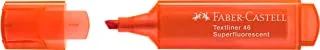 Faber-Castell Textliner 46 Highlighter, Color Orange, Box of 10