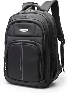 Senator Nylon Lightweight Unisex 21 Inch Backpack with Laptop Compartment, Water Resistant Casual Hiking Travel Bag for Business College School Students KH8118 (Black)