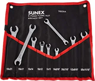 Sunex Tools 9809A Flare Nut Wrench Set, 1/4
