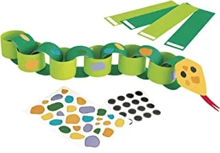 Unique Party 73927 Snake DIY Paper Chain Party Favors | 4 Kits, Multicolour