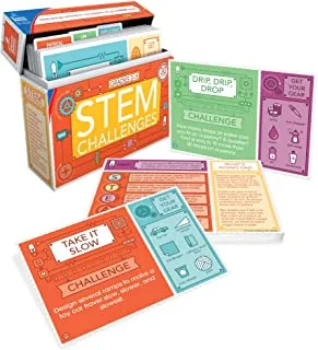 كارسون ديلوسا - بطاقات تعلم تحديات STEM للصفوف 2-5 ، 30 بطاقة نشاط ، للأعمار من 7 إلى 11 عامًا مع دليل الموارد
